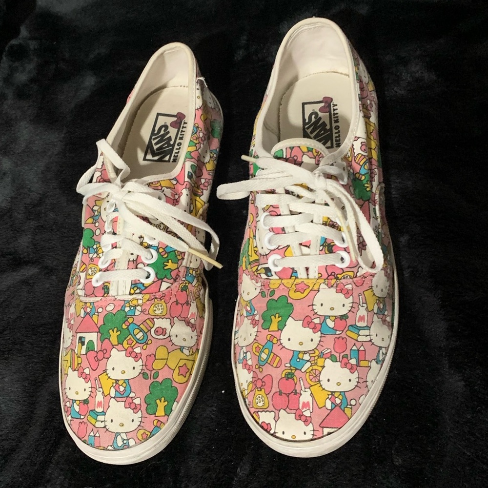 Hello Kitty face printed Vans shoes